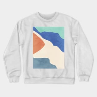 Abstract Beige Colour Artwork Crewneck Sweatshirt